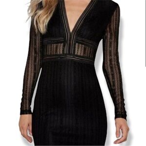 Lucy wang black lace dress